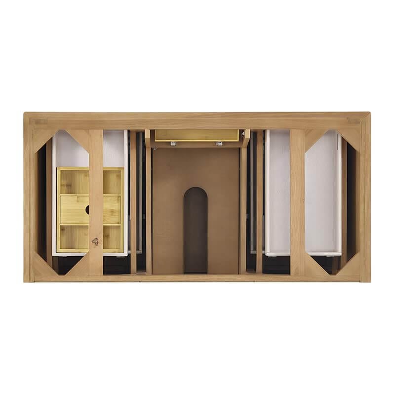 James Martin Lorelai 48 Inch Single Vanity in Light Natural Oak Top View