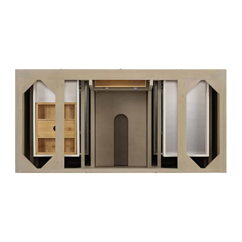 James Martin Lorelai 48 Inch Single Vanity in Whitewashed Oak Top View