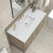 James Martin Lorelai 48 Inch Single Vanity in Whitewashed Oak With Ethereal Noctis Silestone Top