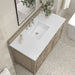 James Martin Lorelai 48 Inch Single Vanity in Whitewashed Oak With White Zeus Silestone Top