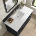 James Martin Lorelai 48" Single Vanity in Black Onyx With White Zeus Silestone Top