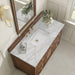 James Martin Lorelai 48" Single Vanity in Mid Century Walnut With Victorian Silver Silestone Top