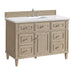 James Martin Lorelai 48" Single Vanity in Whitewashed Oak Corner View With Countertop
