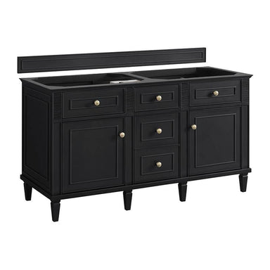 James Martin Lorelai 60" Double Vanity in Black Onyx Cabinet Only