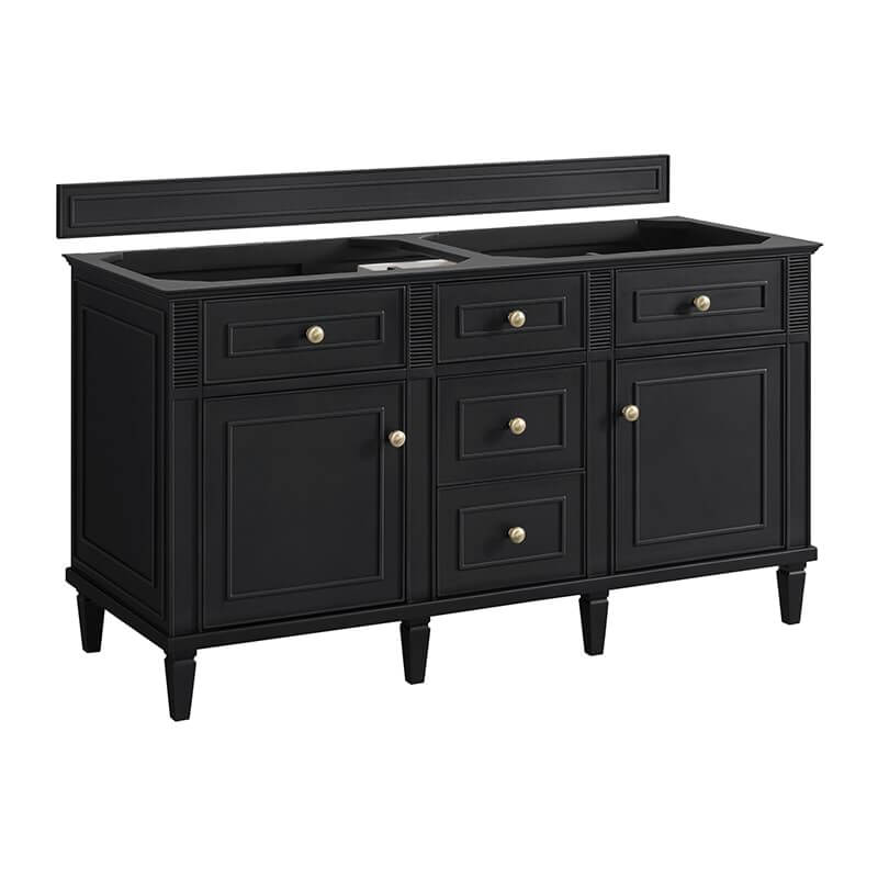 James Martin Lorelai 60" Double Vanity in Black Onyx Cabinet Only