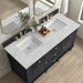 James Martin Lorelai 60" Double Vanity in Black Onyx With Ethereal Noctis Silestone Top