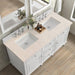 James Martin Lorelai 60" Double Vanity in Bright White With Eternal Marfil Silestone Top