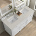 James Martin Lorelai 60" Double Vanity in Bright White With Siberian Silestone Top
