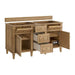James Martin Lorelai 60" Double Vanity in Light Natural Oak Corner View Drawers Opened