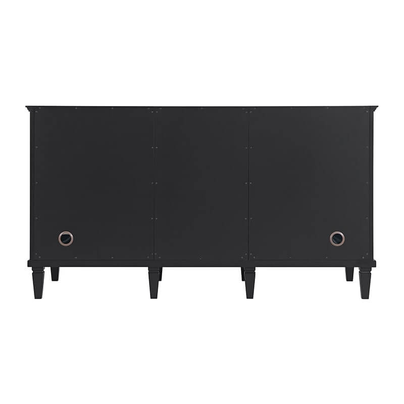 James Martin Lorelai 60 Inch Double Vanity in Black Onyx Back View