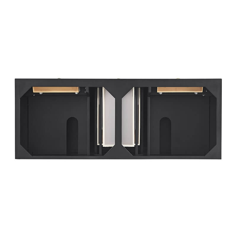 James Martin Lorelai 60 Inch Double Vanity in Black Onyx Top View