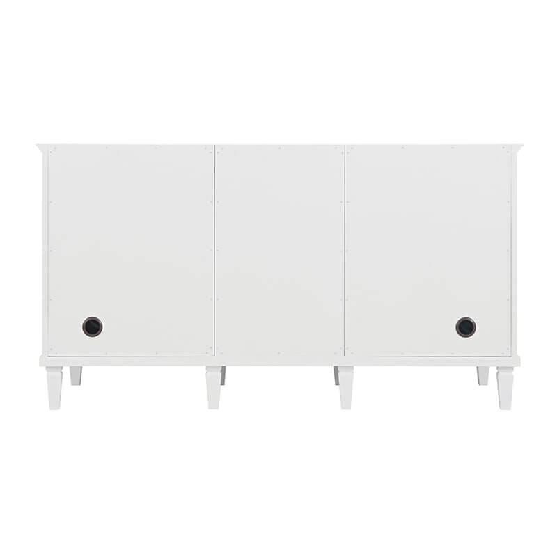 James Martin Lorelai 60 Inch Double Vanity in Bright White Back View