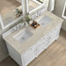 James Martin Lorelai 60 Inch Double Vanity in Bright White With Tajnar Eclos Top