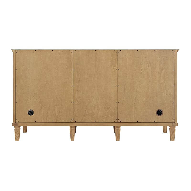 James Martin Lorelai 60 Inch Double Vanity in Light Natural Oak Back View