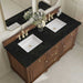 James Martin Lorelai 60 Inch Double Vanity in Mid Century Acacia With Phantome Eclos Top
