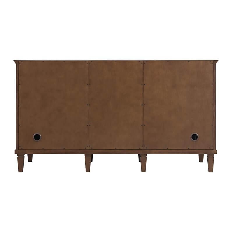 James Martin Lorelai 60 Inch Double Vanity in Mid Century Walnut Back View
