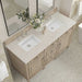 James Martin Lorelai 60 Inch Double Vanity in Whitewashed Oak With Siberian Silestone Top