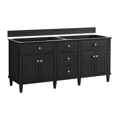 James Martin Lorelai 72" Double Vanity in Black Onyx Cabinet Only