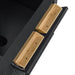 James Martin Lorelai 72" Double Vanity in Black Onyx Top View of Two Tip Out Drawers