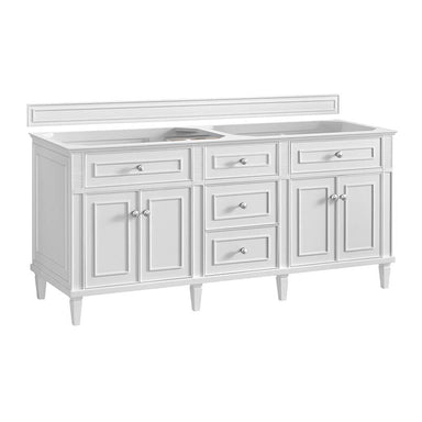 James Martin Lorelai 72" Double Vanity in Bright White Cabinet Only