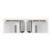James Martin Lorelai 72" Double Vanity in Bright White Top View