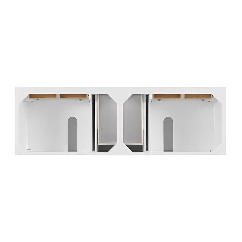 James Martin Lorelai 72" Double Vanity in Bright White Top View