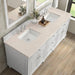 James Martin Lorelai 72" Double Vanity in Bright White With Eternal Marfil Silestone Top