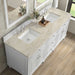 James Martin Lorelai 72 Inch Double Vanity in Bright White With Tajnar Eclos Top