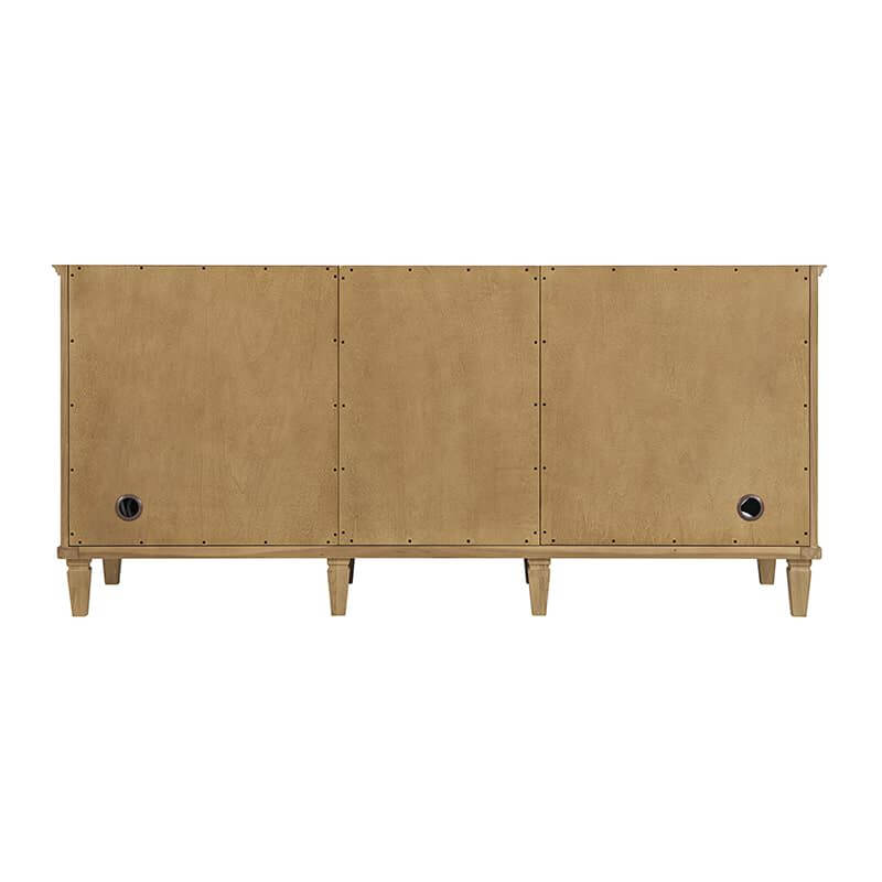 James Martin Lorelai 72 Inch Double Vanity in Light Natural Oak Back View
