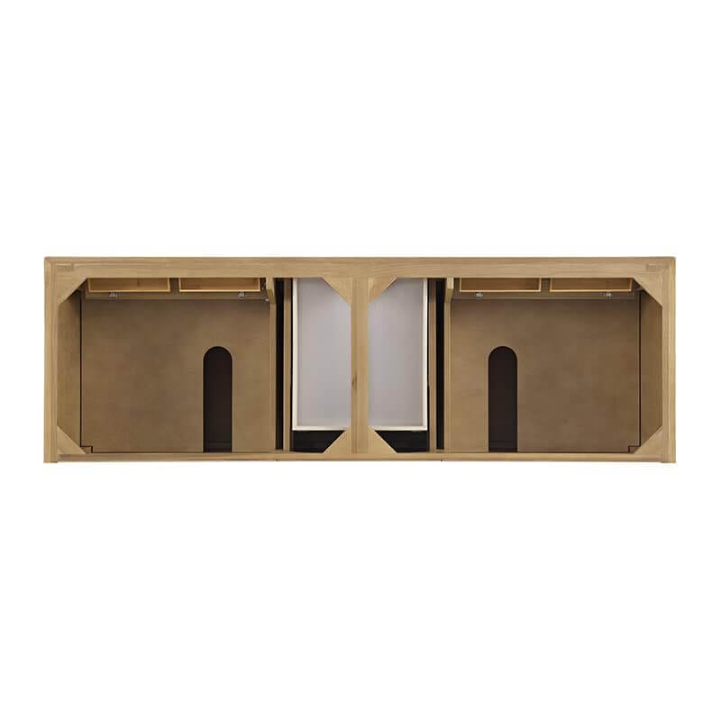 James Martin Lorelai 72 Inch Double Vanity in Light Natural Oak Top View