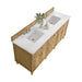 James Martin Lorelai 72 Inch Double Vanity in Light Natural Oak With White Zeus Silestone Top