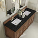 James Martin Lorelai 72 Inch Double Vanity in Mid Century Acacia With Phantome Eclos Top