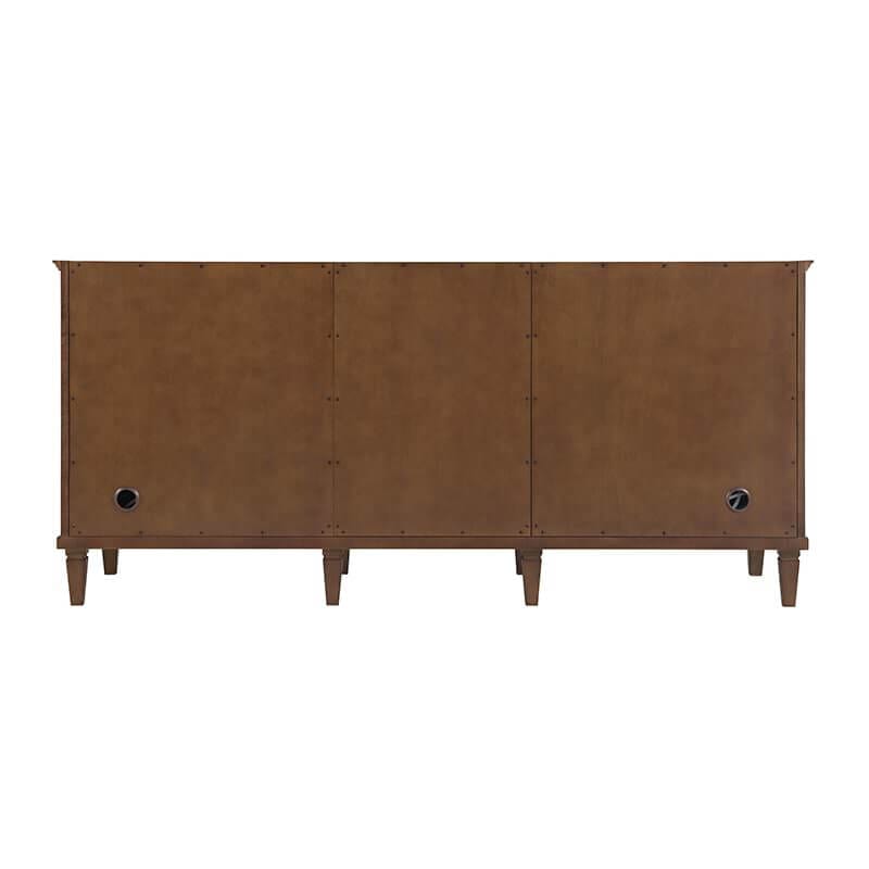 James Martin Lorelai 72 Inch Double Vanity in Mid-Century Walnut Back View
