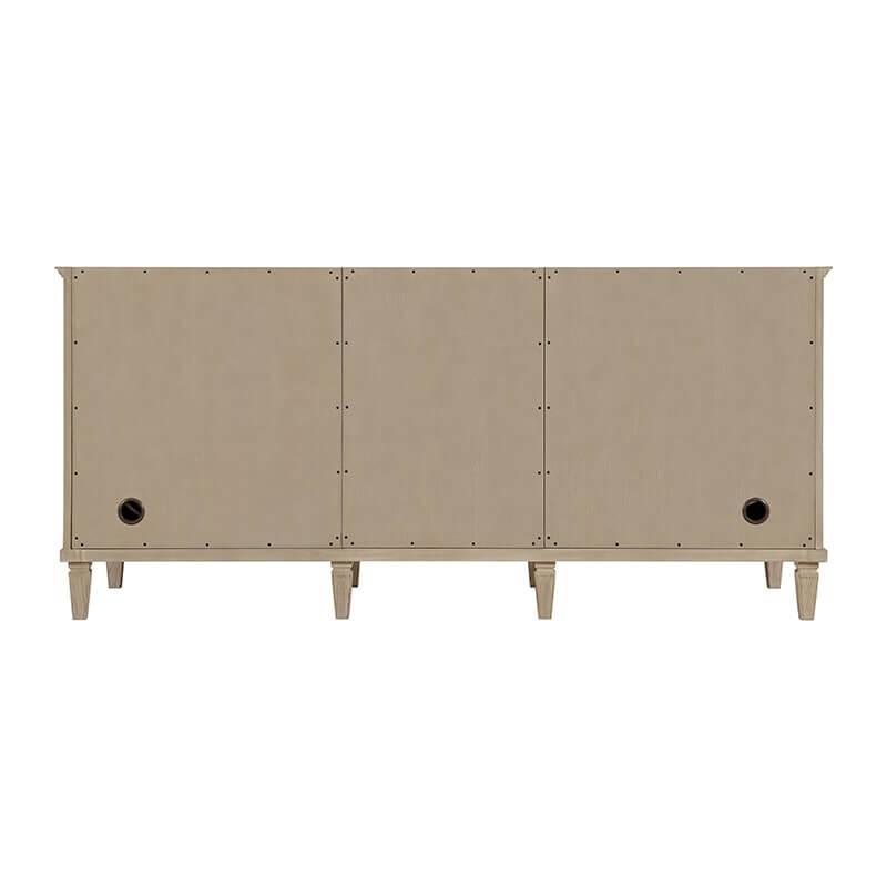 James Martin Lorelai 72 Inch Double Vanity in Whitewashed Oak Back View