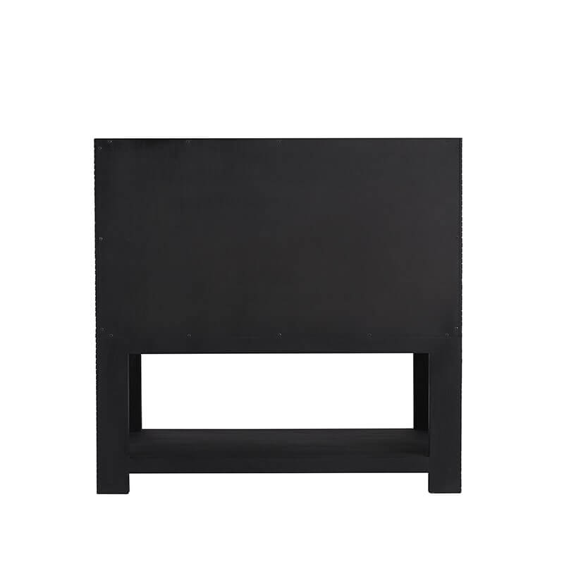 James Martin Lucian 36 Inch Single Vanity in Carbon Oak Back View