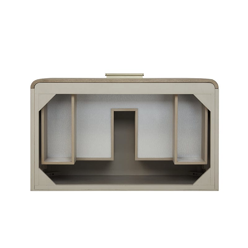 James Martin Lucian 36 Inch Single Vanity in Pebble Oak Top View