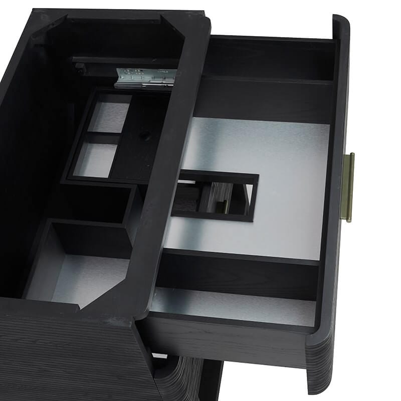 James Martin Lucian 36" Single Vanity in Carbon Oak Top Open Drawer