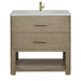James Martin Lucian 36" Single Vanity in Pebble Oak With Victorian Silver Silestone Top