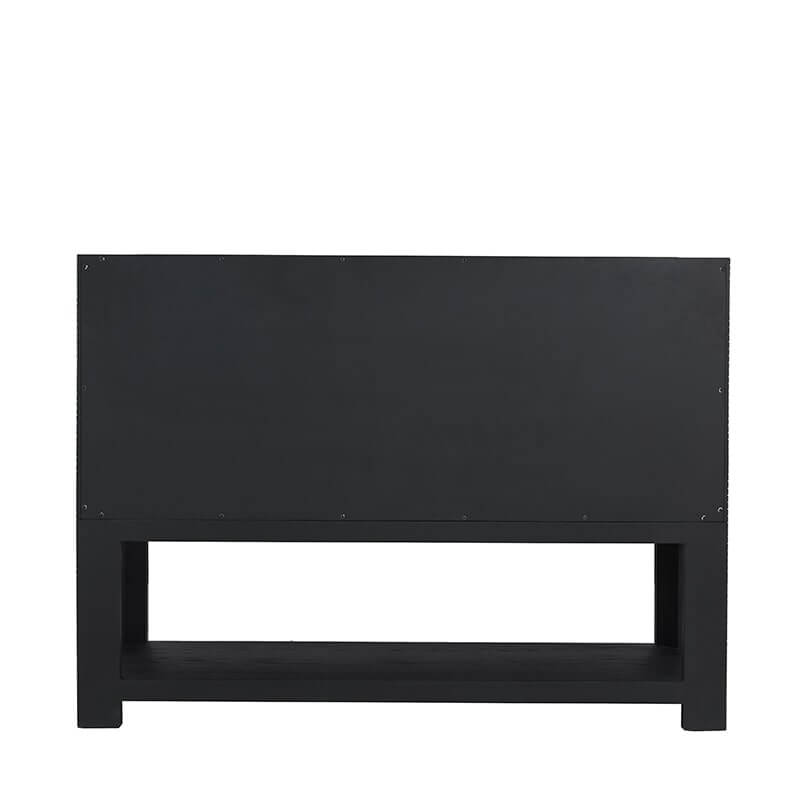 James Martin Lucian 48 Inch Single Vanity in Carbon Oak Back View