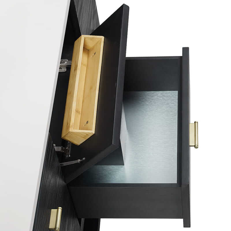 James Martin Lucian 48 Inch Single Vanity in Carbon Oak With One Tip Out Drawer