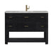 James Martin Lucian 48" Single Vanity in Carbon Oak With Victorian Silver Silestone Top