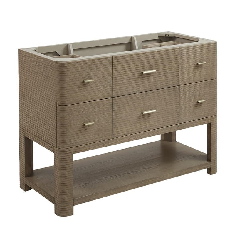 James Martin Lucian 48" Single Vanity in Pebble Oak Cabinet Only