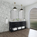 James Martin Lucian 72" Double Vanity Corner View Carbon Oak