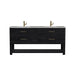 James Martin Lucian 72" Double Vanity in Carbon Oak With Victorian Silver Silestone Top