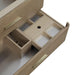 James Martin Lucian 72" Double Vanity in Pebble Oak Top View Open Drawers