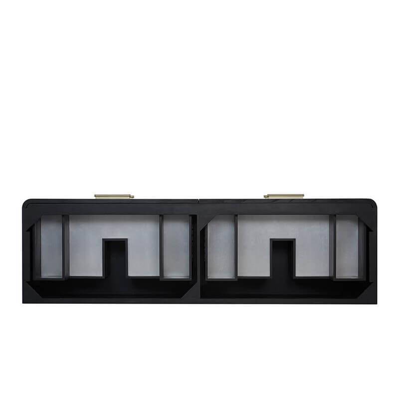 James Martin Lucian 72 Inch Double Vanity in Carbon Oak Top View