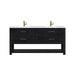 James Martin Lucian 72 Inch Double Vanity in Carbon Oak With White Zeus Silestone Top