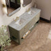 James Martin Lucian 72 Inch Double Vanity in Pebble Oak With Victorian Silver Silestone Widespread Top