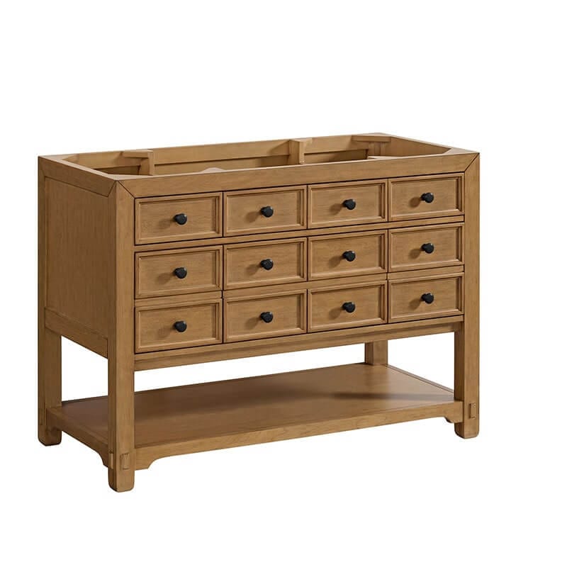 James Martin Malibu 48 Inch Single Vanity Amber Birch Corner View