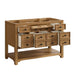 james martin malibu 48" single vanity amber birch corner view open doors